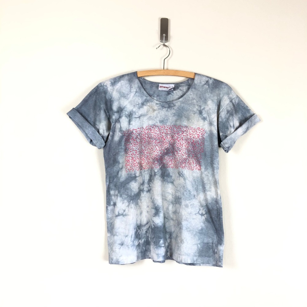 vintage 90s tie dye tee | 1990s abstract art t shirt | grunge hippie Top Cotton